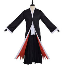 Anime BLEACH Kurosaki ichigo Cosplay Costume Shinigami Death Kimono Full Set Black Kendo Costumes 2024 - buy cheap