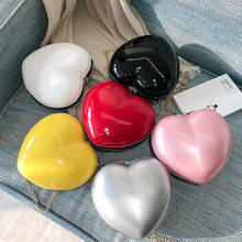 Small Women Zipper Heart-shaped Crossbody Bags Luxury Ladies Clutch Brand Small Soild Color Crossbody Shoulder Bag Purse 2024 - buy cheap