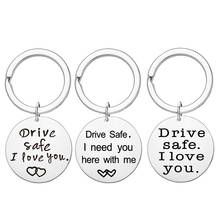 Drive Safe Message Car Key Holder Gift-Key Chain Bag Ornament Accessories Key Ring Key Chain Fashion Key Buckle Pendant 2024 - buy cheap