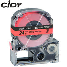 CIDY 24 мм черный на красном SC24RW/LC-6RBP9 LC-6RBP LC 6RBP LC6RBP совместимые ленты этикеток для принтеров kingjim для LW300 LW400 SR150 2024 - купить недорого