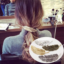 Nishine 1PCS Vintage Gold Silver Leaf Shape Metal Hair Clips Women Elegant Hairpins Barrettes Girls Women Lady Hair Accessories 2024 - buy cheap