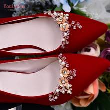 Youlapan x48 1 par sparkle sapato clipes casamento decorações de noiva sapatos clipes festa de casamento nupcial sapatos fivela acessórios 2024 - compre barato