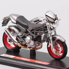 Maisto pequeño para niños, modelo de bicicleta muscular Ducati Monster S4, escala 1/18, motocicleta, vehículo de juguete, regalo, miniaturas 2024 - compra barato