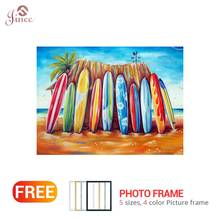 Diamond Embroidery Beach 5D DIY Diamond Painting Cross Stitch Surfing Board Mosaic Rhinestones Picture Home Decor 2024 - buy cheap