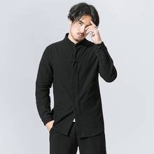 Chinese Mandarin Jacket Shirt Tai Chi Uniform Hanfu Kung Fu Traditional Chinese Clothing For Men Retro Top Blouse Qipao KK3236 2024 - buy cheap