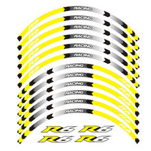 Llanta reflectante de alta calidad para rueda de motocicleta YAMAHA YZF R6, adhesivo para rueda de motocicleta, 12 Uds. 2024 - compra barato