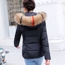 2020 New Korean Fur Hooded Jackets Parkas Winter Jacket Women Short Style camo Warm Thick Slim Winter Coat Female 2024 - buy cheap