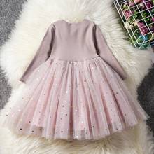 2019 Girls Casual Dress Star Print Kids Party Casual Tutu Dress Long Sleeve Children Autumn Winter Dresses Girls Party Vestidos 2024 - buy cheap