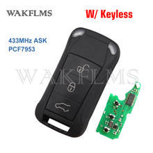 Keyless Full Smart Flip Remote Car Key Fob 433MHz PCF7953A For Porsche For Cayenne 2005 2006 2007 2008 2009 2010 2011 2024 - buy cheap