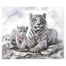 Kexinzu 5D DIY Full Square/Round Diamond Painting"Animal Tiger"3D Embroidery Cross Stitch handcraft work Home Decor Gift X307 2024 - buy cheap