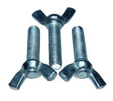 4 pces m10 m12 borboleta parafusos de polegar wingbolt rosca parafuso macho aço galvanizado 16mm-50mm comprimento 2024 - compre barato