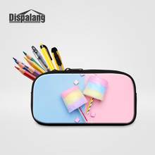 Dispalang Ladies Cosmetic Case For Traveling Candy Marshmallow Printing Pencil Bags For Little Girls Children School Stationery 2024 - buy cheap