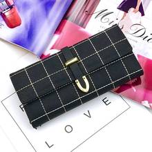 2019 New Women's Wallet Korean Frosted Linger Ms Long Purse 3 Fold High Capacity Phone Wallet 2024 - buy cheap