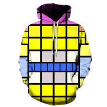 2020 blocos de cores padrão outono inverno hoodies homens 3d imprimir padrões geométricos casuais hit bloco cor moletom com capuz casual 2024 - compre barato