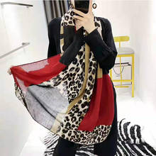 2021 Women Fashion Brand Leopard Dot Cotton Shawl Scarf Ladies Print Soft Wrap Pashminas Sjaal Muslim Hijab Women's bandana 1PC 2024 - buy cheap