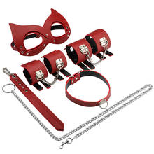 BDSM Sex Toy Adult Games Bondage Sex Toys For Couples Handcuffs Whip Blindfold Adult Sex Products Adult Appealing Red Game Set 2024 - buy cheap