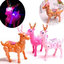 Electric Walking Musical LED Deer Animal Toy with Leash Interactive toys for children Electronics Robot Gift Children Birthday 2024 - buy cheap