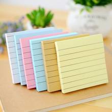 80 Sheets Solid Color Memo Pad Stickers Self-adhesive Sticky Message Notice Notepad School Office Stationery Supplies 2024 - buy cheap