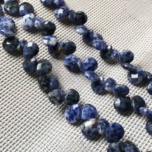 Natural stone Faceted Water drop shape loose beads Sodalite Crystal Beaded For jewelry making DIY bracelet necklace Accessories 2024 - buy cheap