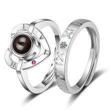 KOFSAC-anillos de plata esterlina 2019 para mujer, accesorio de proyección de cristal para amantes de los hombres, joyería de boda, gran oferta, 925 2024 - compra barato