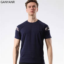 GANYANR-Camiseta para correr para hombre, ropa deportiva para gimnasio, entrenamiento de ajuste seco, camisetas de fútbol, ropa de Culturismo 2024 - compra barato