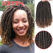 Leeven Fluffy Spring Twist Crochet Hair Extension 8inch Ombre twist Braiding Hair Synthetic Crochet Braids Hair 2024 - buy cheap