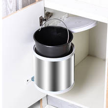 Aço inoxidável Lata de Lixo Para Cozinha Poubelle Recesso Embutido Duplo Balde de Lixo de Lixo Bin Lixeira de Lixo Estilo Esconder 2024 - compre barato