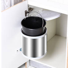 Stainless Steel Trash Can For Kitchen Garbage Poubelle Recessed Built-in Double Bucket Trash Bin Dustbin Hide Style Waste Bin 2024 - buy cheap