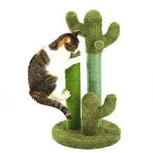 Cactus Cat Tree Sisal Rope Climbing Frame Cats Scratching Post Detachable Cat Scratcher Board Plush Toys Kitten Grinding Claw 2024 - buy cheap