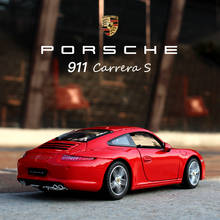 Welly-Coche en miniatura de aleación para niños, coche en miniatura de aleación, Decoración, regalo de colección, modelo de fundición a presión, Porsche 911, 1:24 2024 - compra barato