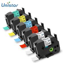 Unistar tze-241 18mm Label Tape Compatible For Brother Label Tape Label Maker PT310 Laminated Black on White Pinter Ribbon TZ541 2024 - buy cheap