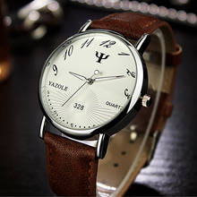 Brand Yazole Men's Watch Business Unique Casual Leather Watches Fashion Luminous Quartz Clock Relogio Masculino 2024 - buy cheap