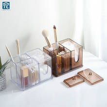 Makeup Organizer Box Cosmetics Storage Container Cotton Swab Case Make Up Pads Jewelry Holder Desktop Lipstick Boxes Transparent 2024 - buy cheap