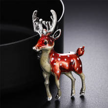 Christmas 3 Colors Available Cute Small Deer Brooches for Women Bucks Sika Deer Animal Brooch Enamel Pin Coat Accessories Kids 2024 - buy cheap