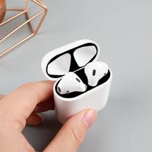 Estojo adesivo colorido para fones de ouvido, 6 pares, proteção à prova de poeira e poeira para apple airpods 19qa 2024 - compre barato