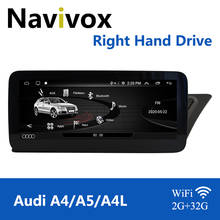 Navivox 10.25" Android Auto Radio For Audi A4,A4L,A5,b8,S4,S5 2009 -2016 RHD Driving Car GPS Navigation 2 Din Headunit Car Video 2024 - buy cheap