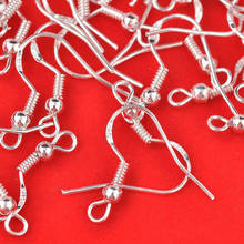 Wholesale 400PCS Lot 18mm 925 Sterling Silver Earring Hooks Ball Jewelry Accessory Findings Ear Wire 2024 - buy cheap