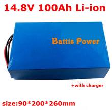 PVC 14.8V 100Ah lithium battery pack 3.7V li ion cells with BMS for inverter solar energy scooter+10A charger 2024 - buy cheap