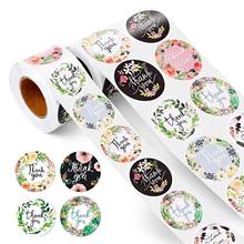 500Pcs Floral Pattern Thank You Stickers Roll Gift Wraps Wedding Card Decals Envelope Sealing Labels Sticker Packaging 2024 - buy cheap