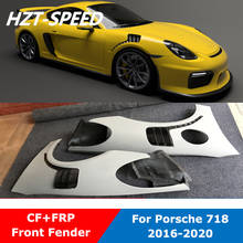 Guardabarros de rueda delantera de coche, accesorio de fibra de carbono y FRP para Porsche 718 Cayman Boxster 2016-2020 2024 - compra barato