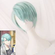Mystic Messenger Cosplay Wigs V Wig Short Mint Green Heat Resistant Synthetic Hair Cosplay Wig + Wig Cap 2024 - buy cheap