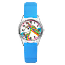 Cute Pony Girl's Boy's Children Watches Sport Jelly Leather Cartoon Watch New Fashion Kids Watch Xmas Gift Montre Enfant 2024 - buy cheap