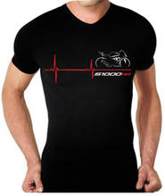 Camiseta para s 1000 rr motocicleta coração bater t camisa s1000rr quente 2020 moda blackpersonalizado camisetas 2024 - compre barato
