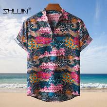Summer Printing Hawaiian Shirt Men 2021 Short Sleeve Streetwear Comfortable Lapel Casual Brand Shirts Chic Button Camisa  2024 - buy cheap
