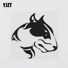 YJZT-calcomanía de vinilo para coche, 12. 7cmx12.7cm, divertida, Tribal, Bull Terrier, perro, negro/plata, 8A-0016 2024 - compra barato