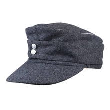 WWII WW2 GERMAN WH EM OFFICER M43 PANZER WOOL FIELD CAP HAT Silver Brim 2024 - buy cheap