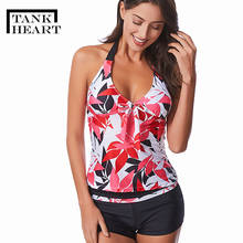 Print Two piece Swimsuit Women plus size Swimwear Large Size Swimsuits Biquini Tankini Swimsuits Women Poto Sexi Swim Suit XXL 2024 - buy cheap