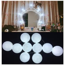 Lámpara LED de pared para espejo de maquillaje, bombillas de estilo Hollywood, Interruptor táctil, USB, tocador iluminado, cosmético, 20W 2024 - compra barato