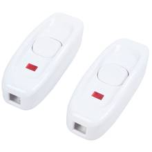 2pcs AC 250V 10A ON/OFF Button Electric Control In Line Switch White 2024 - buy cheap