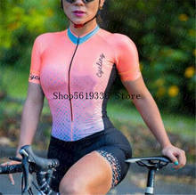 Pro Women's Short Sleeve Clothes Cycling Triathlon Suit Skinsuit Sets Macaquinho Ciclismo Feminino Jumpsuit Kits Summer 2024 - buy cheap
